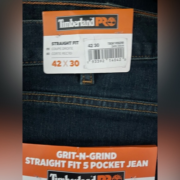 NEW MENS TIMBERLAND PRO JEANS
GRIT-N-GRIND
Dark Wash 
NWT 
Size 42 x 30 - Picture 3 of 3